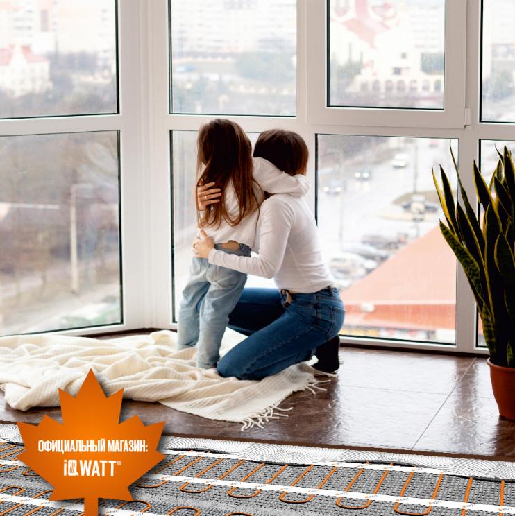 Тонкий самоклеящийся греющий мат IQ FLOOR MAT PRO 200 Вт/м.кв. - 15,0 м²